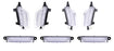 7pc Clear Lens White Full LED Grille & Fender Flare Lighting Kit For Gen3 Raptor