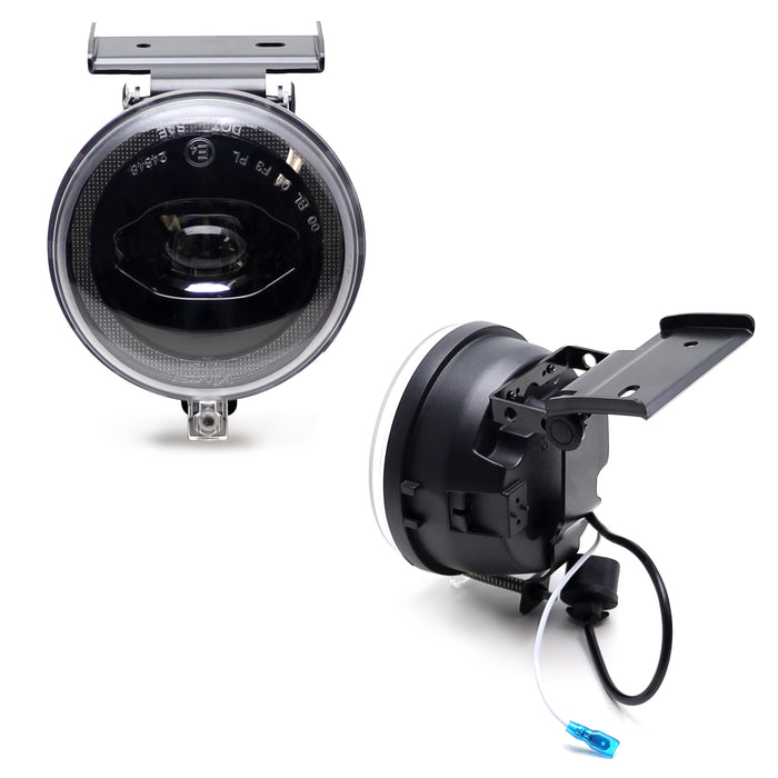 Black-Out 2-In-1 White 24W High Power LED Fog Lamps w/ Halo For Pontiac Firebird