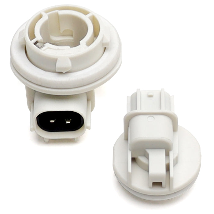 (2) 1156 Headlight Front Turn Signal Bulb Plug Adapter Sockets For Hyundai Kia
