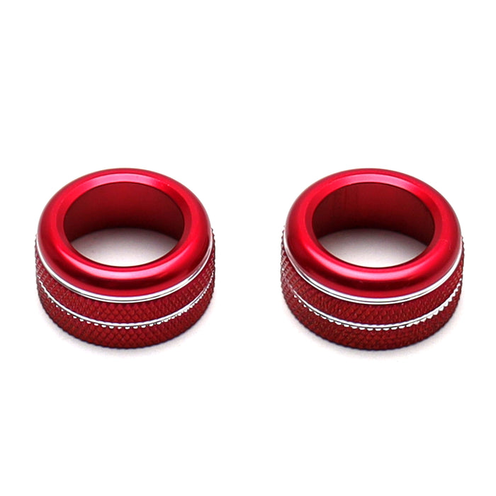 JDM Red Stereo/Radio Vol/Tune Knob Covers For Subaru 20+ Legacy Outback, 22+ WRX