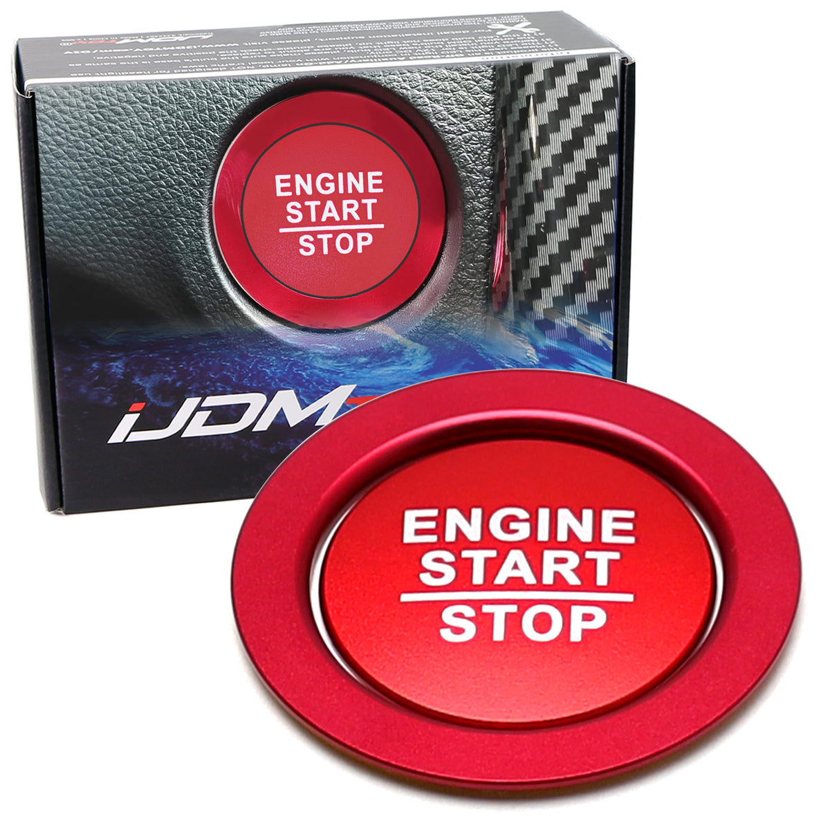 Sports Red Engine Push Start Button w/Surround Ring For 16+ Gen10 Gen1 ...