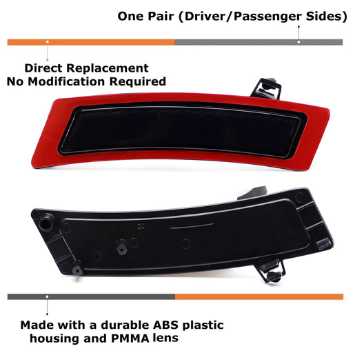Euro Dark Smoked Lens Front Bumper Side Markers For 2011-13 BMW E70 X5 LCI Model