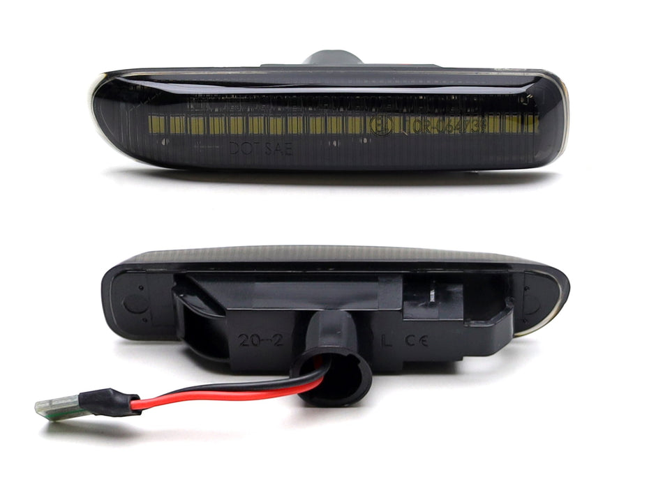 Smoke Lens White LED Sequential Side Marker Lights For BMW E46 99-01 3 Series 4D