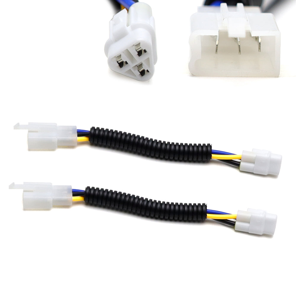 3-Pin Triangle Shape Headlamp Adapter Wiring Harness For Yamaha 2002-up Banshee