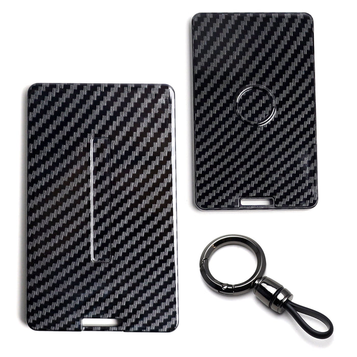 Black "Carbon Fiber" Key Card Holder Keychain For Tesla Model 3 Y S X Cybertruck