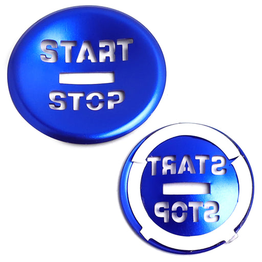 Sport Blue Engine Push Start Button w/ Laser CNC Cut Letters For Jaguar 08-15 XF