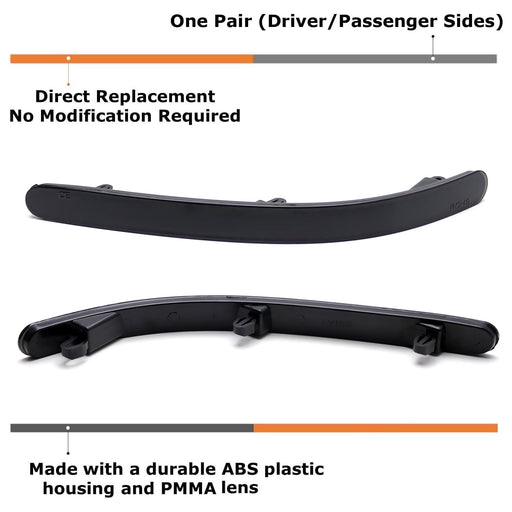 OE-Spec LH/RH Smoke Lens Rear Bumper Reflector For 2004-10 Volkswagen VW Touareg