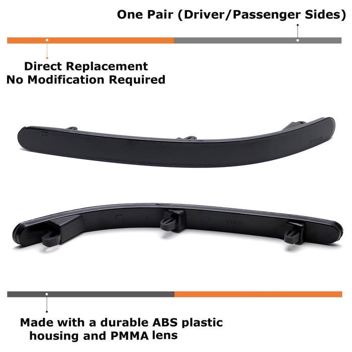 OE-Spec LH/RH Smoke Lens Rear Bumper Reflector For 2004-10 Volkswagen VW Touareg