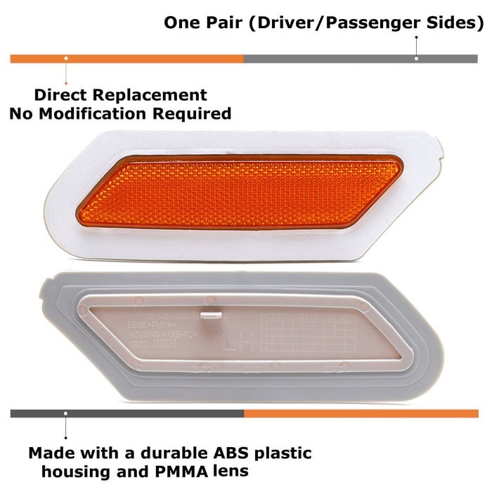 USMD Spec Amber Front Bumper Side Marker Lens Replacement For Audi 2018-20 Q5