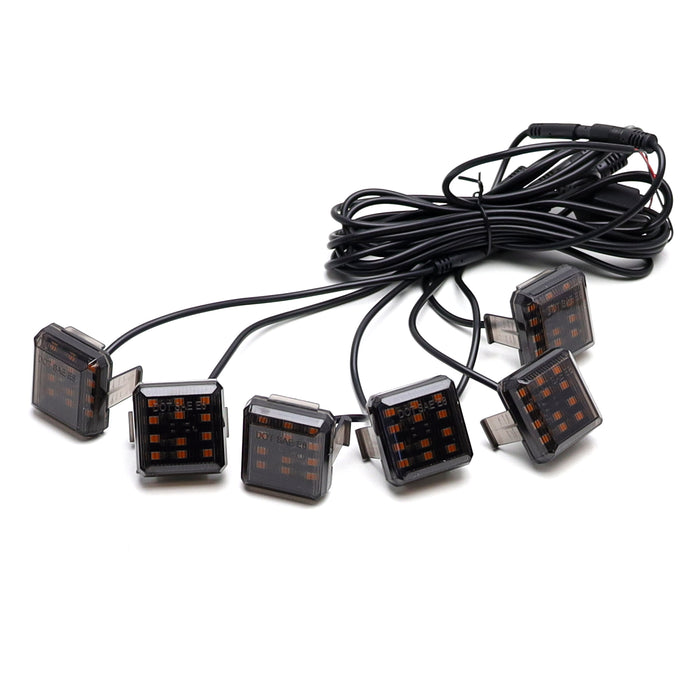 6pc Smoke Lens Amber LED Grille Lighting Kit For Toyota 2024+ Land Cruiser J250