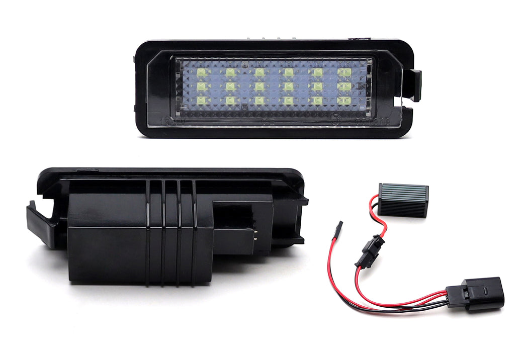 Aqua Ice Blue Full LED License Plate Lights For VW Golf/GTI Eos CC Rabbit Passat