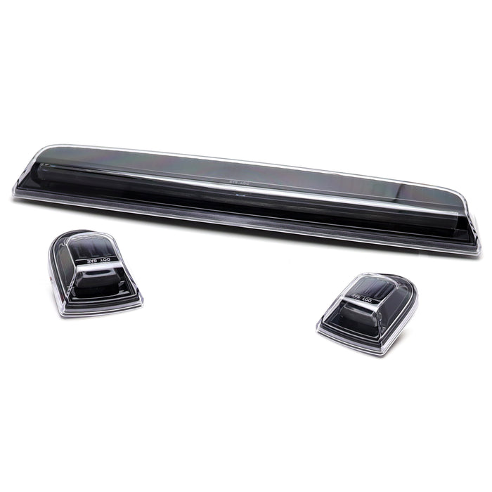 Black-Out Amber Full Strip 3D LED Cab Roof Light Kit For 20+ Silverado Sierra HD