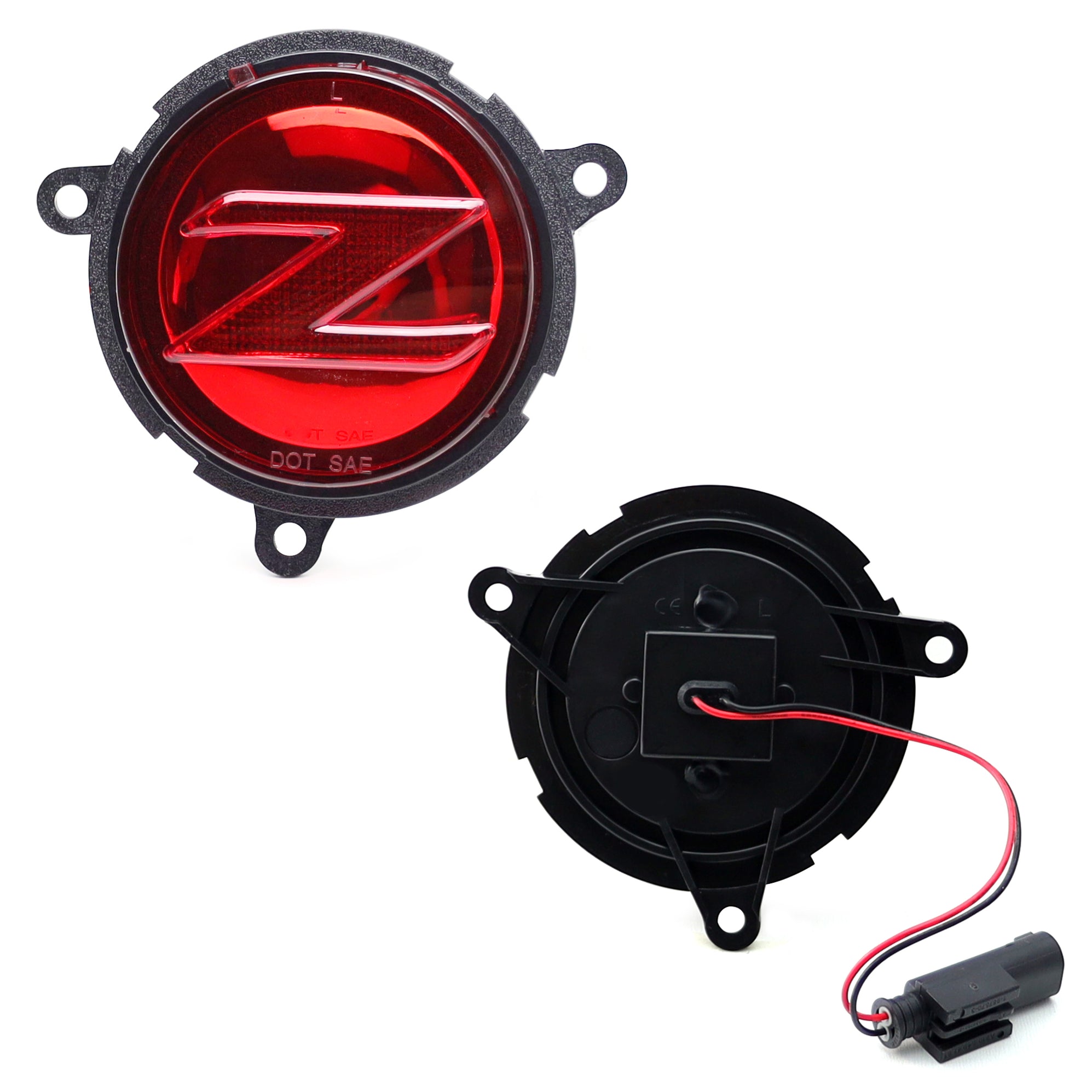Red Chrome Reflex LED Illuminated Z-Emblem Rear Side Markers For BMW Z ...
