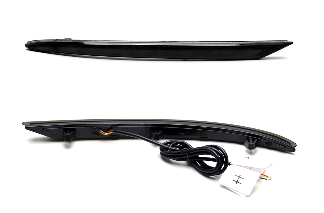 Smoked Lens Full LED Bumper Reflector Lights w/Sequential Signal For Ford Fusion