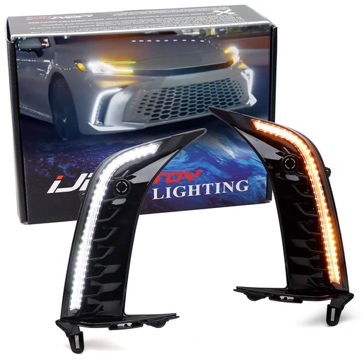 JDM-Spec White/Amber Sequential Switchback LED DRL For 25-up Toyota Camry SE XSE