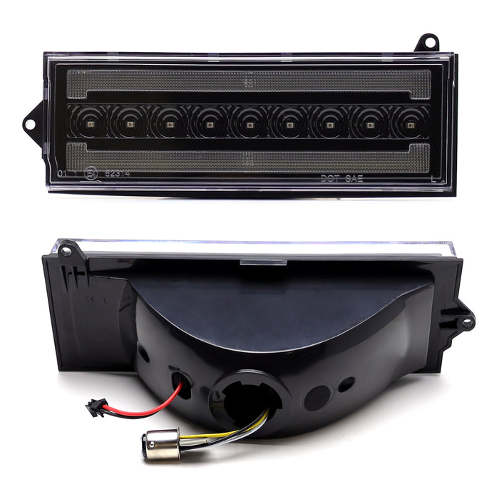 Clear Lens White LED DRL/Amber Sequential Turn Signal For Jeep 1984-96 Cherokee