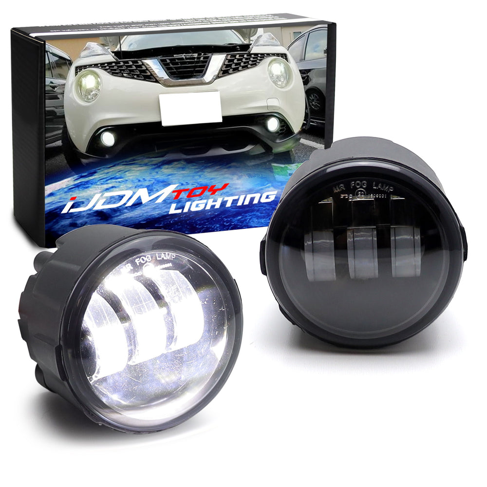 Clear Lens 3-Stripe White 20W High Power LED Fog Light Kit For Nissan Infiniti