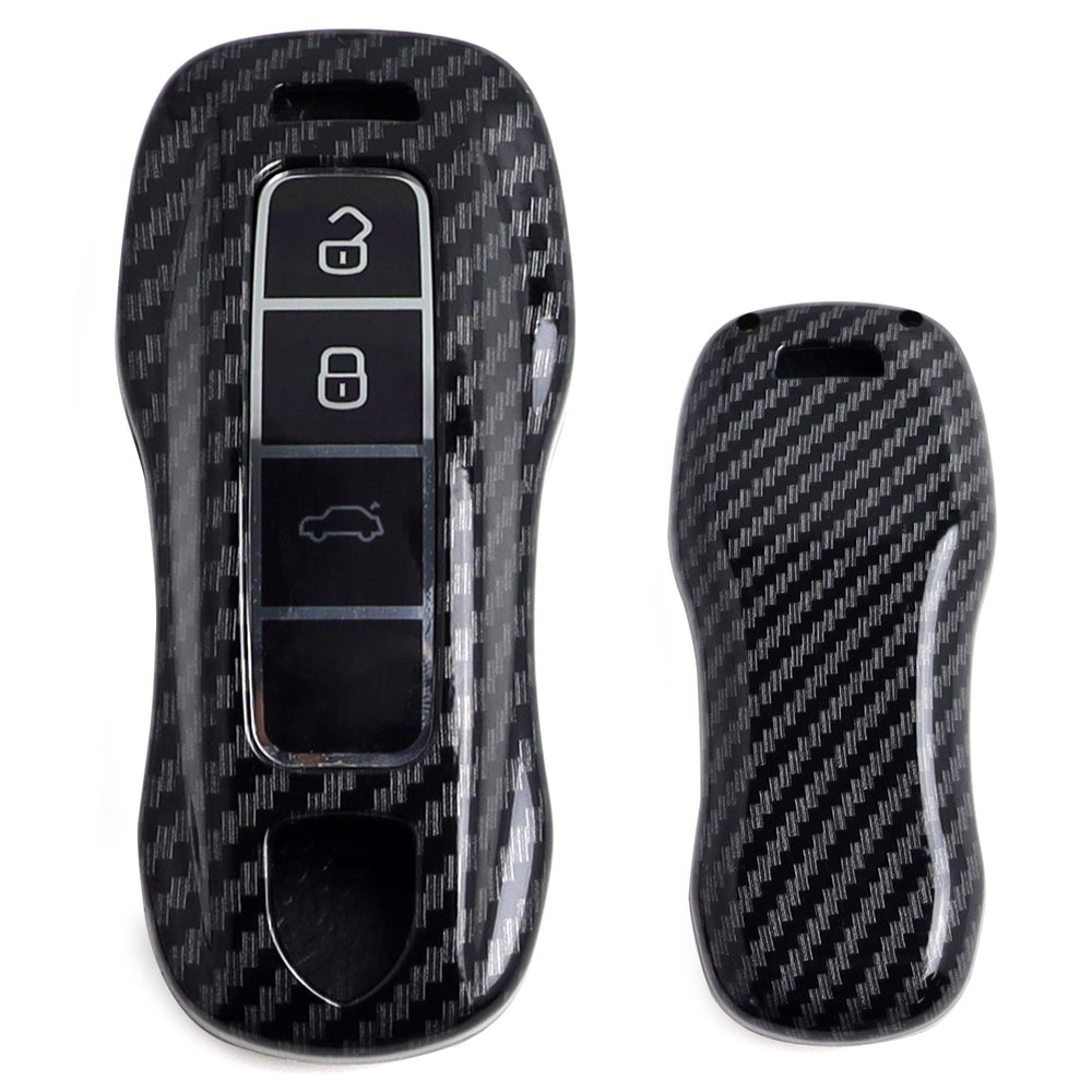 Carbon Pattern Plastic Shell For Porsche Panamera Taycan Cayenne Gen2 Smart Key