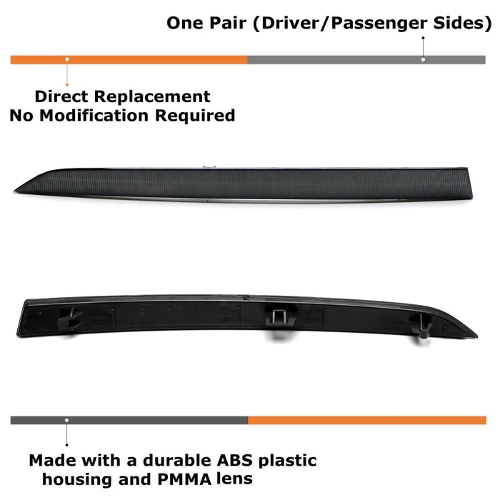 Euro Smoked Rear Bumper Reflector Replacements For BMW F30 3 Series w/ M Bumper