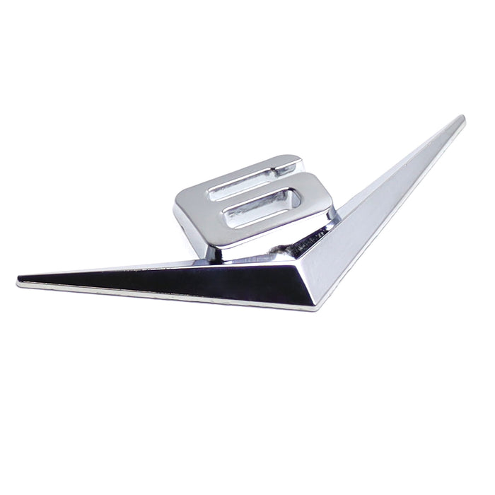 Vintage Style 3D Chrome Metal V6 Emblem For Grille Hood Trunk Fender Side Door
