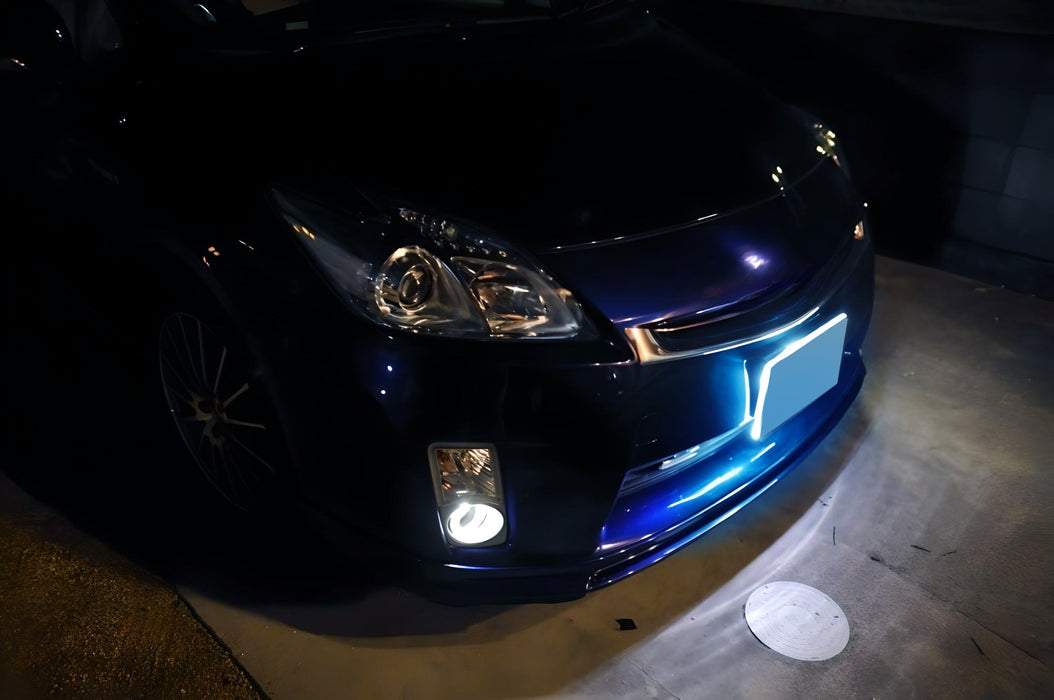 JDM Style Blue LED Illuminated Background Light Frame Kit For US  License Plate