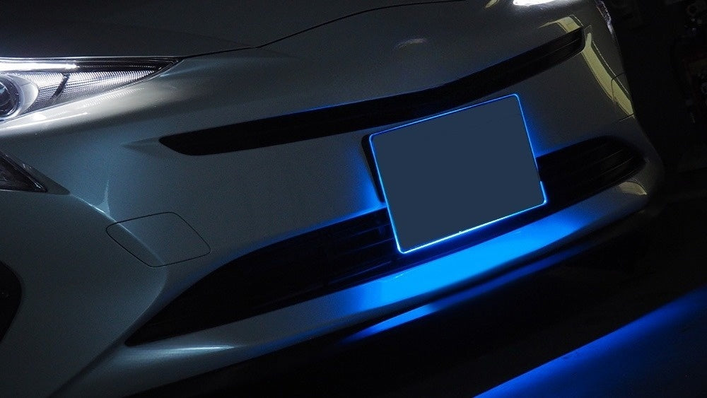 JDM Style Red LED Illuminated Background Light Frame Kit For US  License Plate