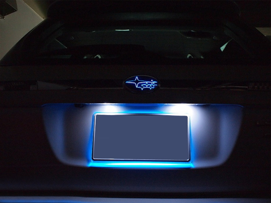 JDM Style Blue LED Illuminated Background Light Frame Kit For US  License Plate