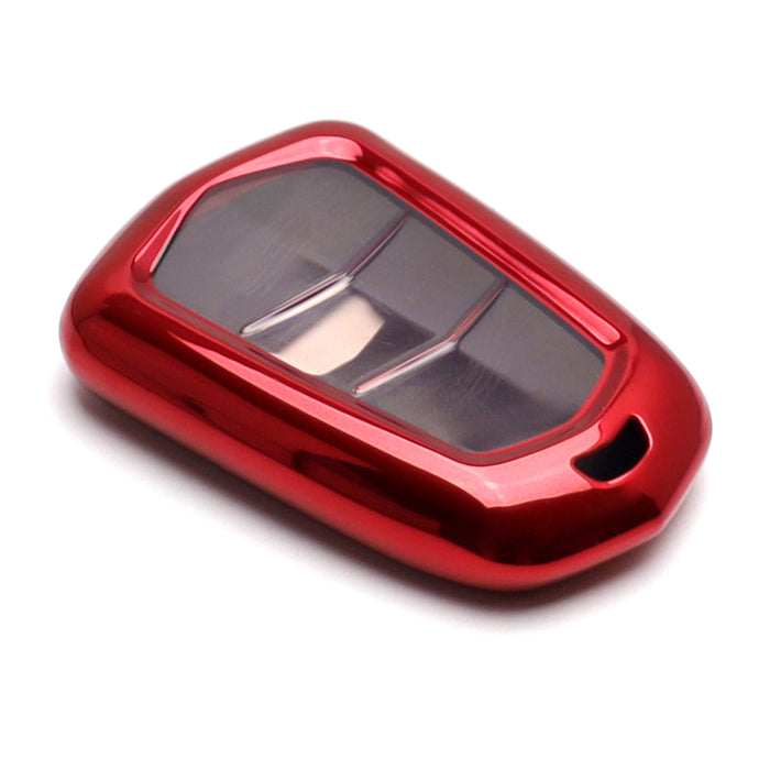 Chrome Red TPU Key Fob Case For Cadillac ATS CTS CT6 XTS XT5 ELR SRX Escalade