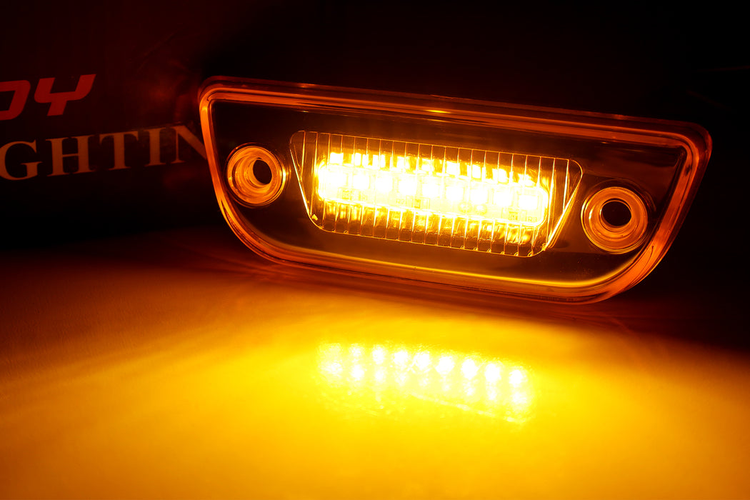 5pc Amber Lens Amber LED Roof Clearance Marker Light For Kenworth T680 T770 T880