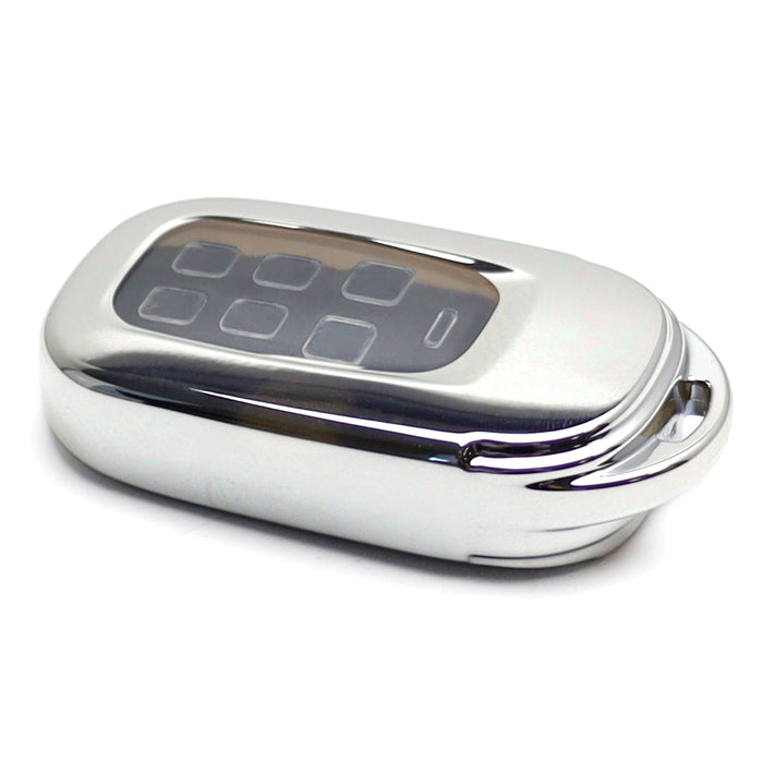 Silver Front/Back Full Coverage TPU Key Fob Case For 22+ Honda Accord Civic CRV