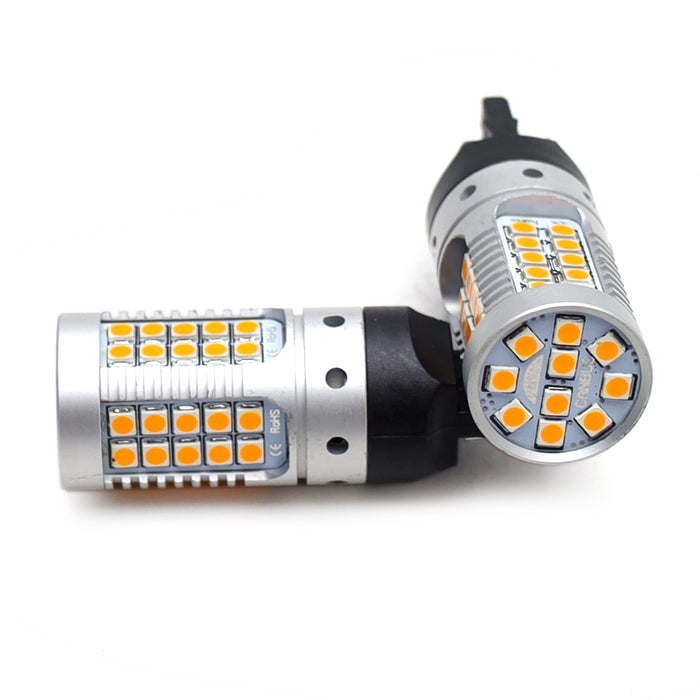 No Hyper Flash Amber LED Front Turn Signal Replacement Bulbs For 2016-up Camaro