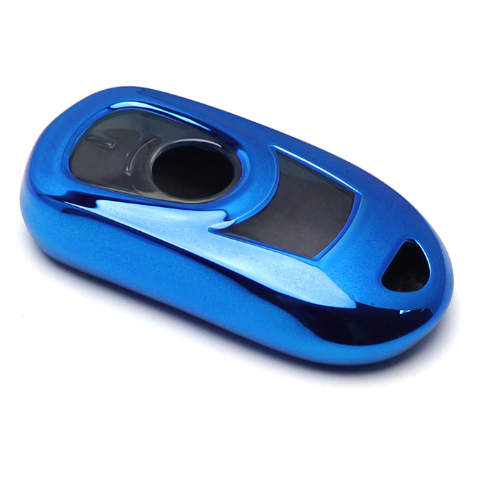 Chrome Blue TPU Key Fob Case For Buick Envision LaCrosse Encore Regal Enclave