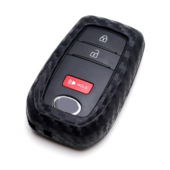 Carbon Fiber Soft Silicone Key Fob For JDM Imported Toyota Fortuner Hilux Prado
