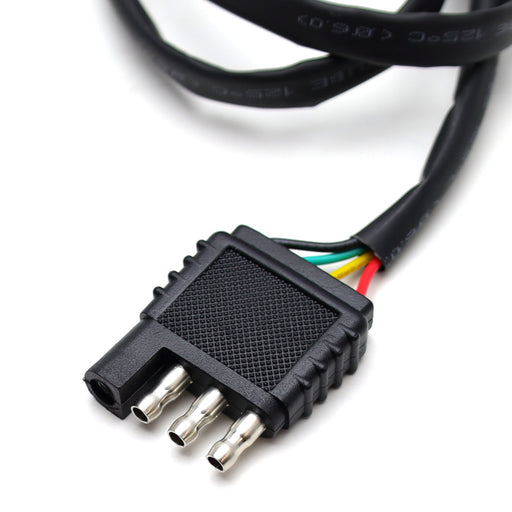 40" Extra Long 4-Way Flat Trailer End Adapter Connector Wire For Tow Lights