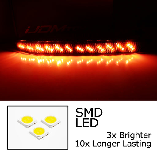 Smoke LED Tail/Brake/Sequential Blink Bumper Reflectors For Honda 2016-17 Accord