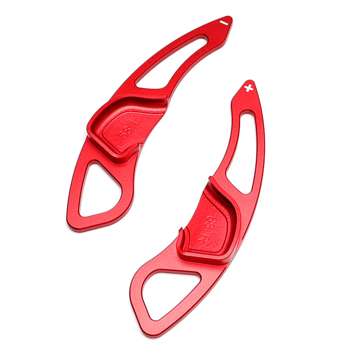 Red Aluminum Larger Paddle Shifter Extensions For Hyundai 2009-12 Genesis Coupe