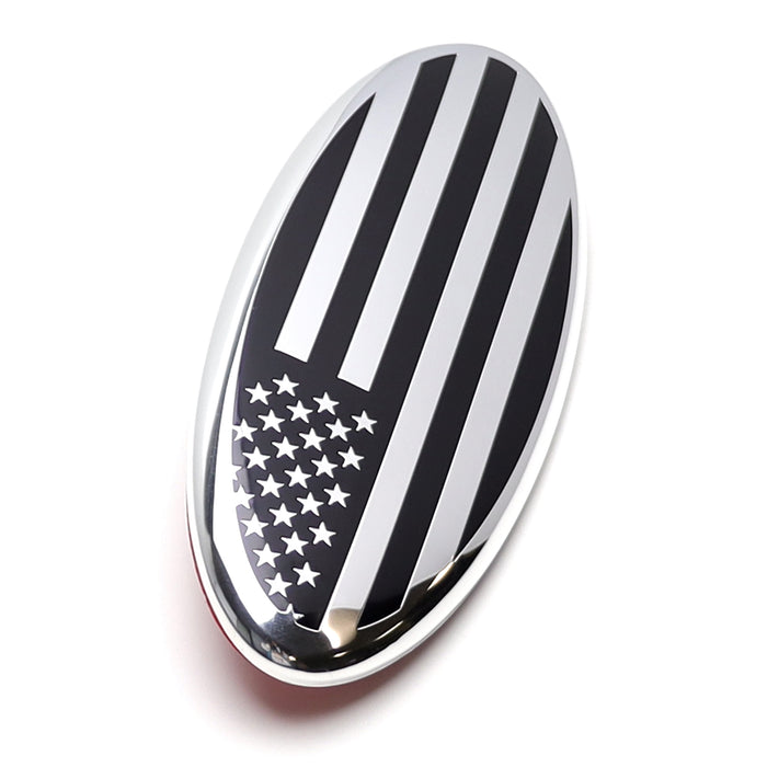9" Black/Chrome US Flag Grille Emblem Badge For Ford F150 F250 Edge Explorer etc