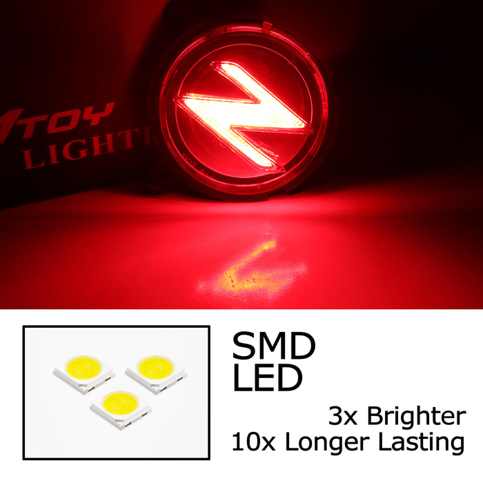 Red Chrome Reflex LED Illuminated Z-Emblem Rear Side Markers For BMW Z4 E85/E86