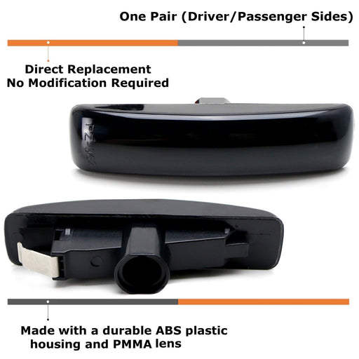 Euro Smoke Front Bumper Side Marker Lens For 2006-13 Range Rover Sport, LR2 LR3