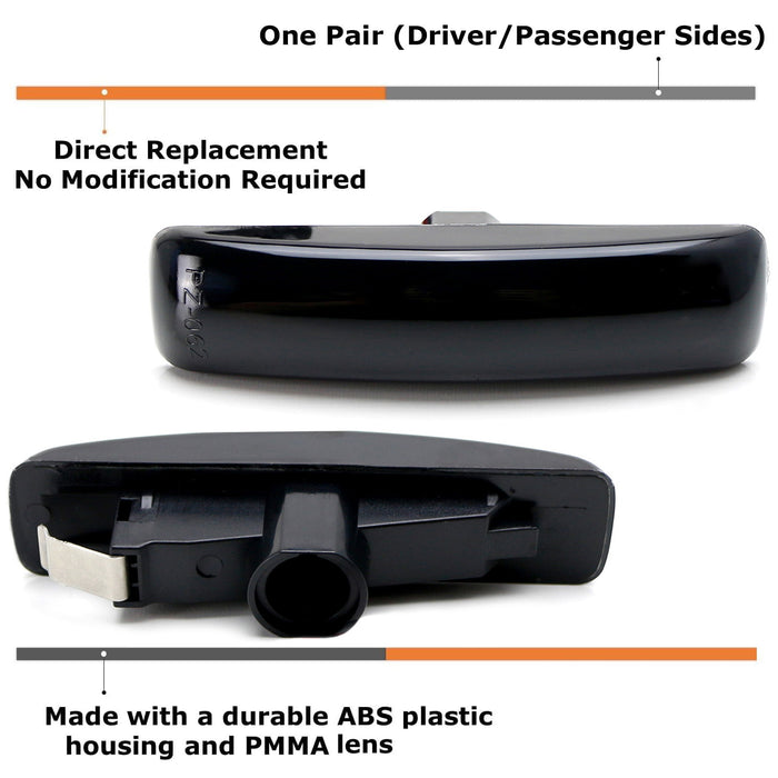 Euro Smoke Front Bumper Side Marker Lens For 2006-13 Range Rover Sport, LR2 LR3