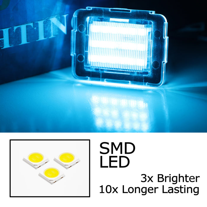 Ice Blue Full LED License Plate Lights For Mercedes C GLS GLK GLA GLC GLE Class