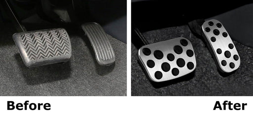 2pc Set Racing Style Silver Aluminum Foot Pedal Covers For Toyota Corolla C-HR