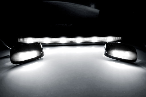 3pc Smoke OEM-Spec White Dotted LED Cab Roof Light For 07-14 Silverado/Sierra HD