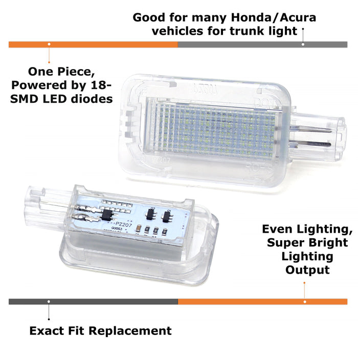 2W High Power Ice Blue Full LED Trunk Cargo Area Light Assembly For Acura Honda