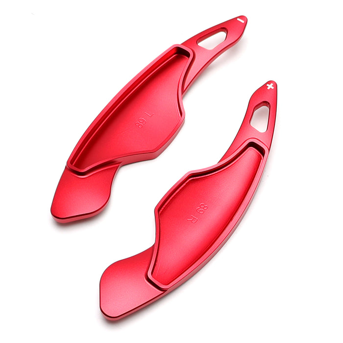 Sports Red Aluminum Larger Steering Wheel Paddle Shift For Cadillac ATS CT6 XT5