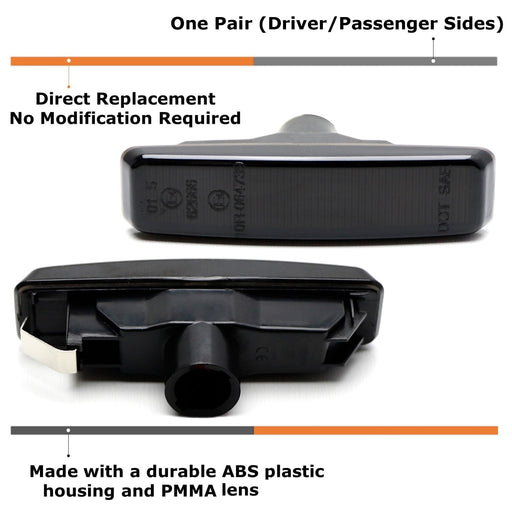 Euro Smoke Front Bumper Side Marker Lens For BMW 1996-03 E39 525 528 530 540 M5