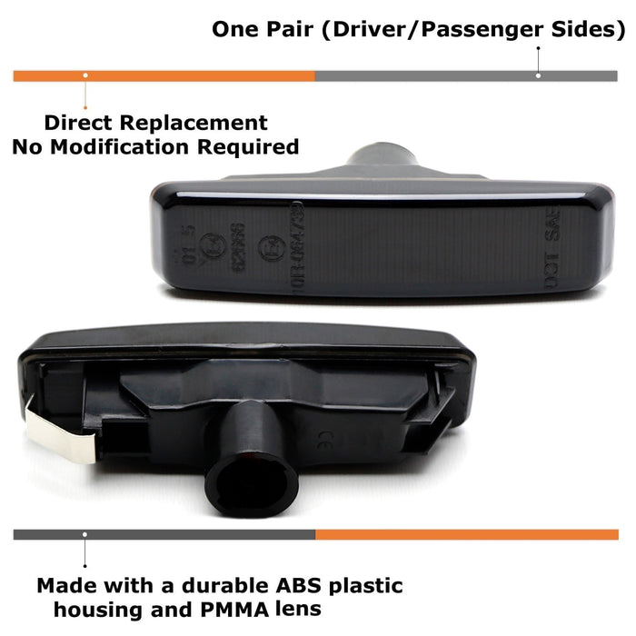 Euro Smoke Front Bumper Side Marker Lens For BMW 1996-03 E39 525 528 530 540 M5