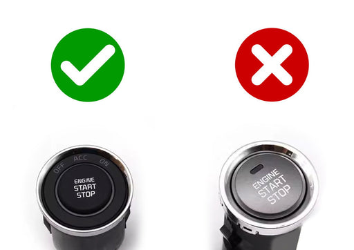 Sports Red Engine Push Start Cover For Kia 2018-2023 K8 Stinger, 2021+ K5 Optima