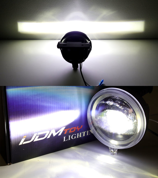 Black-Out 2-In-1 White 24W High Power LED Fog Lamps w/ Halo For Pontiac Firebird