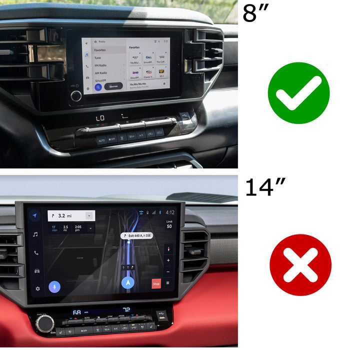 2 TRD Blue Driving Mode & Volume Knob Covers For 22-up Tundra/Sequoia 8" Screen